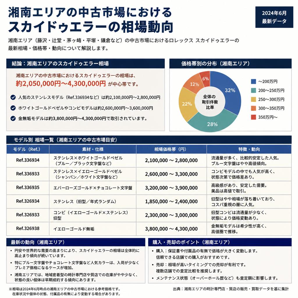 湘南エリアのロレックス スカイドゥエラーの相場