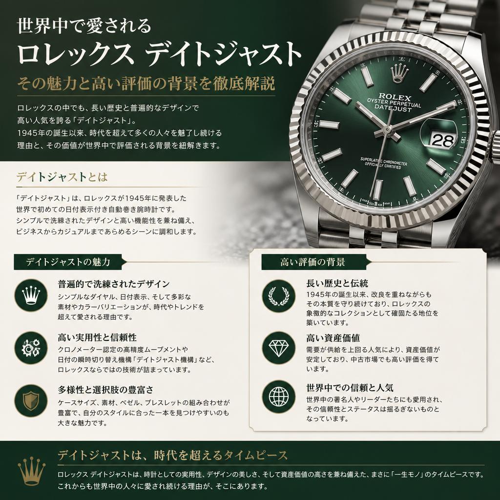 2. なぜロレックス デイトジャストが選ばれるのか？
