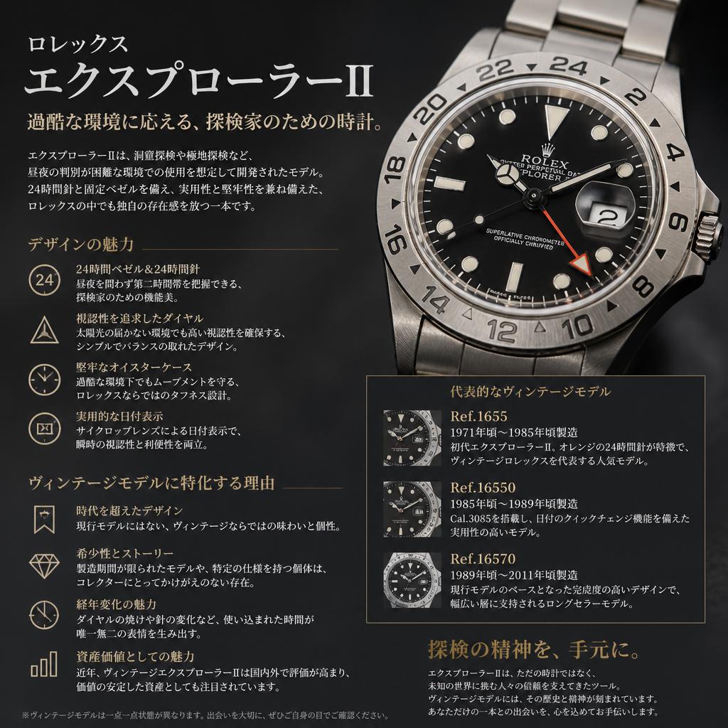 エクスプローラーⅡの魅力—ヴィンテージ時計へのこだわり